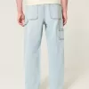 Hell gewaschene Baggy-Carpenter-Jeans Hell gewaschene Baggy-Carpenter-Jeans