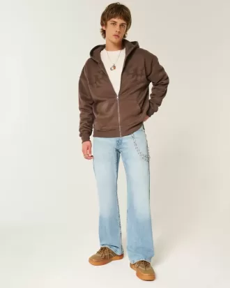 Hell gewaschene, legere Bootcut-Jeans Hell gewaschene, legere Bootcut-Jeans