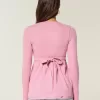Henley-Babydoll-Oberteil mit Bindeband hinten Henley-Babydoll-Oberteil mit Bindeband hinten