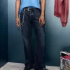 Hermosa – Lockere Bootcut-Jeans in dunkler Waschung Hermosa – Lockere Bootcut-Jeans in dunkler Waschung