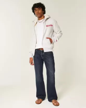 Hermosa – Lockere Bootcut-Jeans in dunkler Waschung