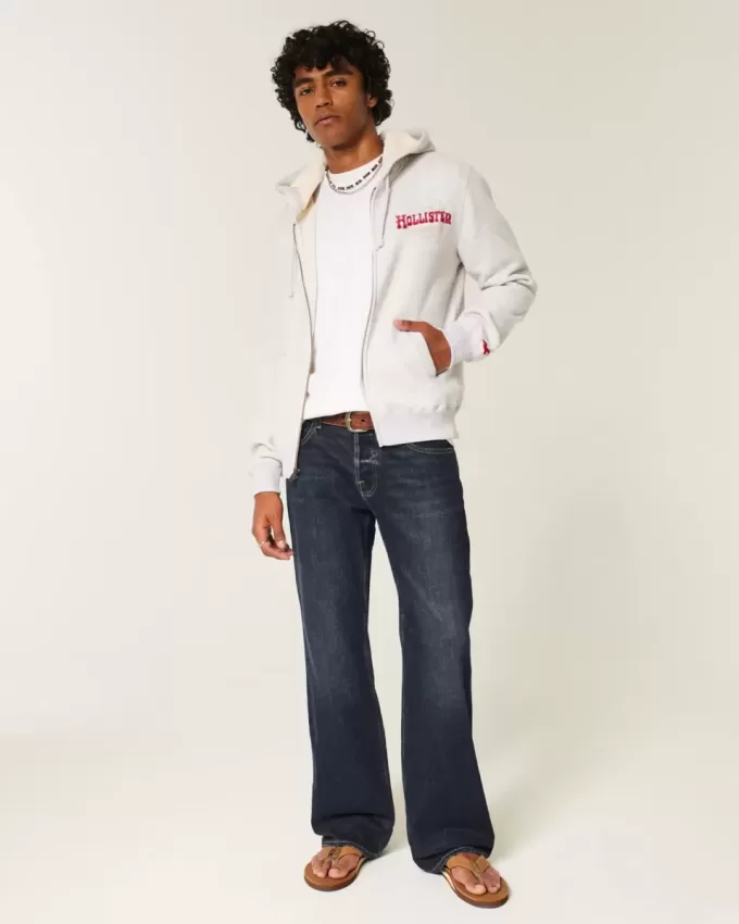 Hermosa – Lockere Bootcut-Jeans in dunkler Waschung Hermosa – Lockere Bootcut-Jeans in dunkler Waschung