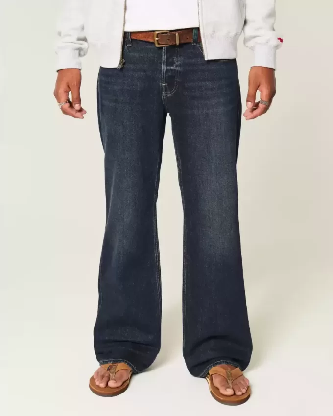 Hermosa – Lockere Bootcut-Jeans in dunkler Waschung Hermosa – Lockere Bootcut-Jeans in dunkler Waschung