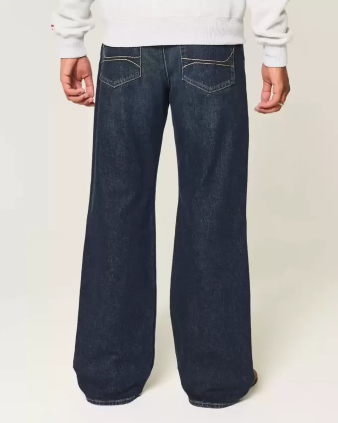 Hermosa – Lockere Bootcut-Jeans in dunkler Waschung Hermosa – Lockere Bootcut-Jeans in dunkler Waschung