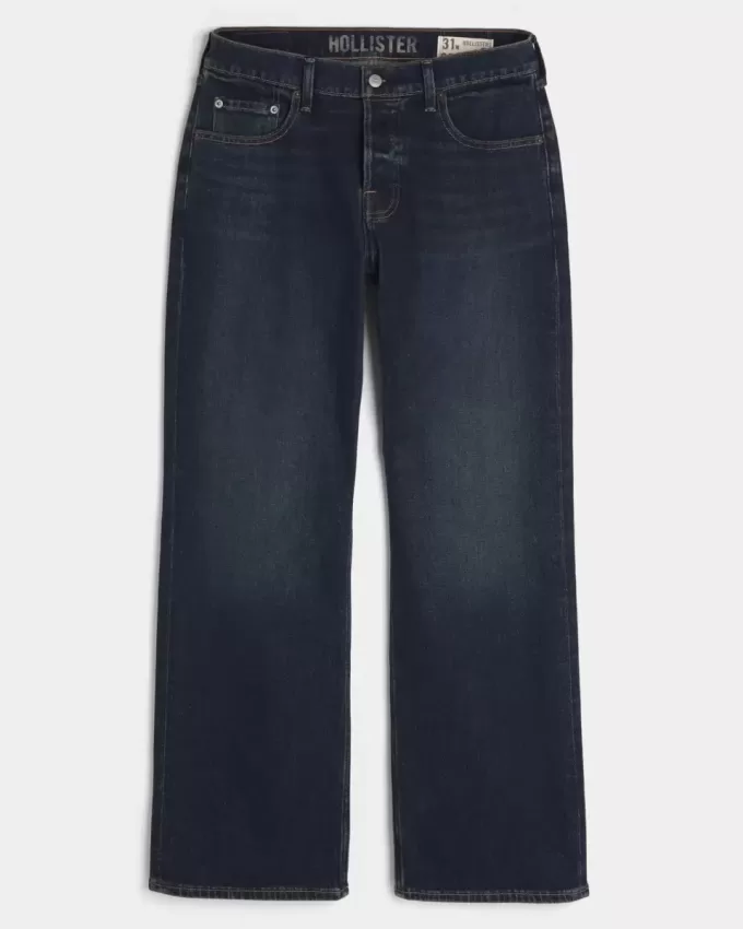 Hermosa – Lockere Bootcut-Jeans in dunkler Waschung Hermosa – Lockere Bootcut-Jeans in dunkler Waschung