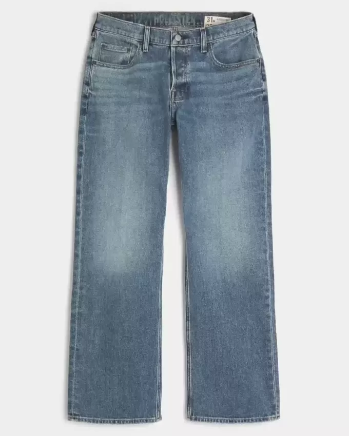 Hermosa – Lockere Bootcut-Jeans in mittlerer Waschung Hermosa – Lockere Bootcut-Jeans in mittlerer Waschung
