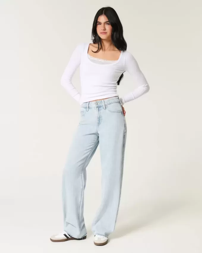 High-Rise Baggy-Jeans in heller Waschung High-Rise Baggy-Jeans in heller Waschung