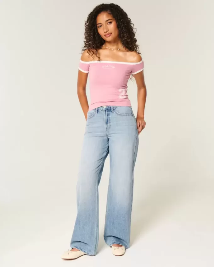 High-Rise Baggy-Jeans in mittlerer Waschung High-Rise Baggy-Jeans in mittlerer Waschung