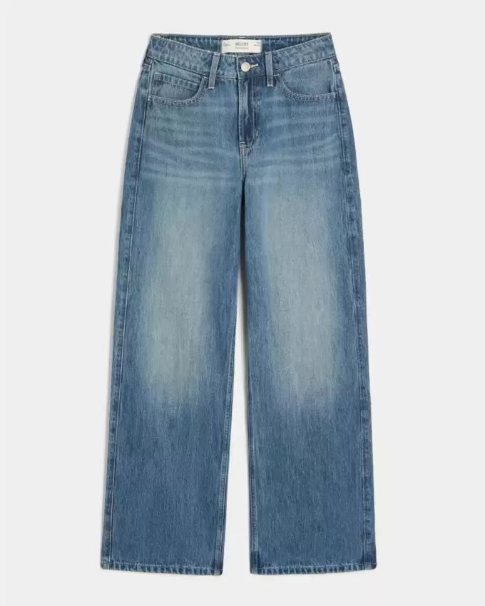 High-Rise Baggy-Jeans in mittlerer Waschung High-Rise Baggy-Jeans in mittlerer Waschung