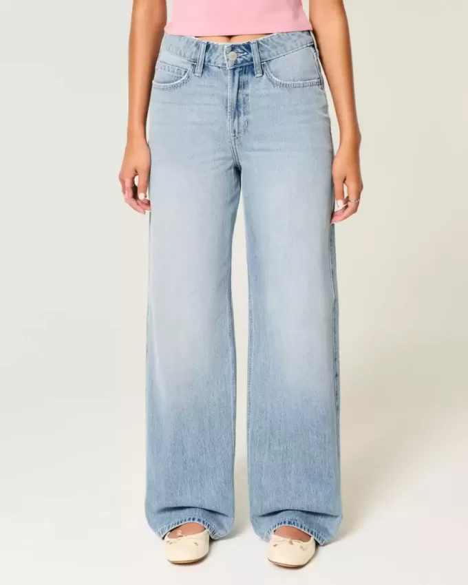 High-Rise Baggy-Jeans in mittlerer Waschung High-Rise Baggy-Jeans in mittlerer Waschung