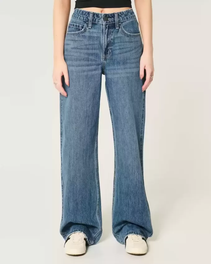 High-Rise Baggy-Jeans in mittlerer Waschung High-Rise Baggy-Jeans in mittlerer Waschung