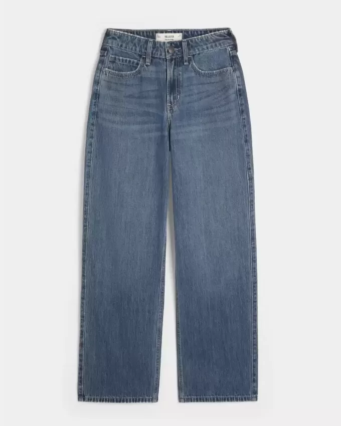 High-Rise Baggy-Jeans in mittlerer Waschung High-Rise Baggy-Jeans in mittlerer Waschung