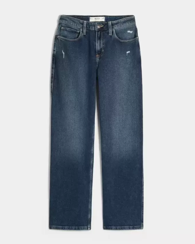 High-Rise-Dad-Jeans im Used-Look High-Rise-Dad-Jeans im Used-Look
