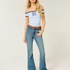 High-Rise-Flare-Jeans in mittlerer Waschung High-Rise-Flare-Jeans in mittlerer Waschung