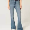 High-Rise-Flare-Jeans in mittlerer Waschung High-Rise-Flare-Jeans in mittlerer Waschung
