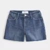 High-Rise Relaxed Denim Shorts in mittlerer dunkler Waschung, 5″ High-Rise Relaxed Denim Shorts in mittlerer dunkler Waschung, 5″