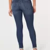 Hoch geschnittene Jeans-Leggings in dunkler Waschung Hoch geschnittene Jeans-Leggings in dunkler Waschung