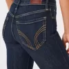 Hoch geschnittene Schlagjeans in dunkler Waschung Hoch geschnittene Schlagjeans in dunkler Waschung