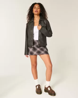 Hoch geschnittener A-Linien-Mini-Skort