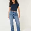 Hoch sitzende Dad-Jeans in dunkler Waschung Hoch sitzende Dad-Jeans in dunkler Waschung