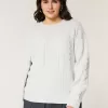 Hollister – Bequemer Cloud-Pullover mit Rundhalsausschnitt und Zopfmuster Hollister – Bequemer Cloud-Pullover mit Rundhalsausschnitt und Zopfmuster