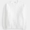 Hollister – Bequemer Cloud-Pullover mit Rundhalsausschnitt und Zopfmuster Hollister – Bequemer Cloud-Pullover mit Rundhalsausschnitt und Zopfmuster