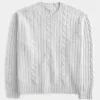 Hollister – Bequemer Cloud-Pullover mit Rundhalsausschnitt und Zopfmuster Hollister – Bequemer Cloud-Pullover mit Rundhalsausschnitt und Zopfmuster