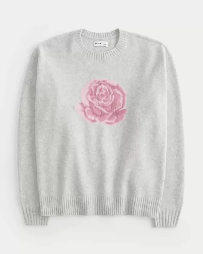 Hollister – Bequemer Pullover mit Cloud-Rose-Grafik Hollister – Bequemer Pullover mit Cloud-Rose-Grafik
