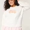 Hollister – Bequemer Pullover mit Rundhalsausschnitt und Cloud-Croissant-Grafik Hollister – Bequemer Pullover mit Rundhalsausschnitt und Cloud-Croissant-Grafik