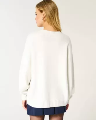 Hollister – Comfy Cloud – Oversize-Pullover mit „Go Team“-Grafik