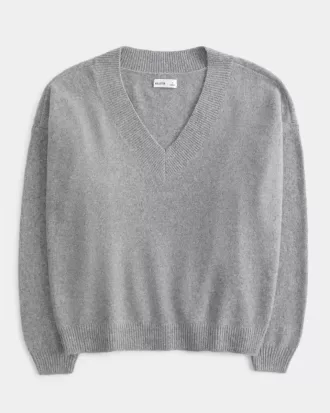 Hollister – Comfy Cloud – Oversize-Pullover mit V-Ausschnitt