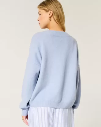 Hollister – Comfy Cloud – Oversize-Pullover mit V-Ausschnitt Hollister – Comfy Cloud – Oversize-Pullover mit V-Ausschnitt