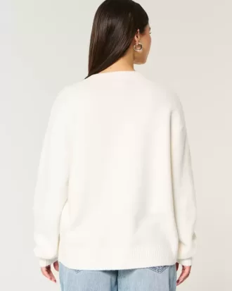 Hollister – Comfy Cloud – Rundhalspullover mit amerikanischer Flaggengrafik Hollister – Comfy Cloud – Rundhalspullover mit amerikanischer Flaggengrafik
