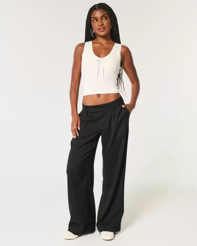 Hollister – Livvy – Hose mit niedriger Leibhöhe und weitem Bein Hollister – Livvy – Hose mit niedriger Leibhöhe und weitem Bein