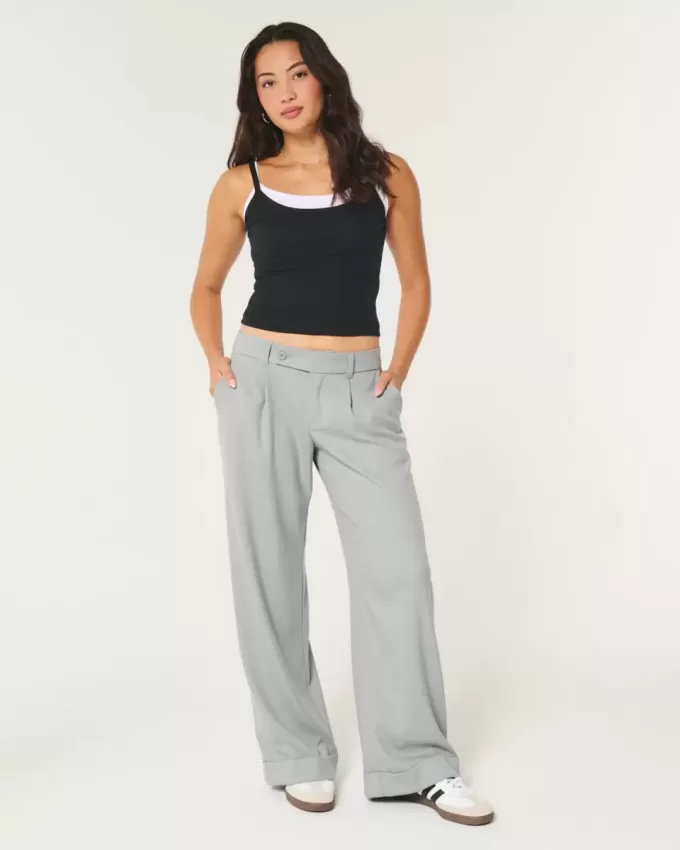 Hollister – Livvy – Hose mit niedriger Leibhöhe und weitem Bein Hollister – Livvy – Hose mit niedriger Leibhöhe und weitem Bein