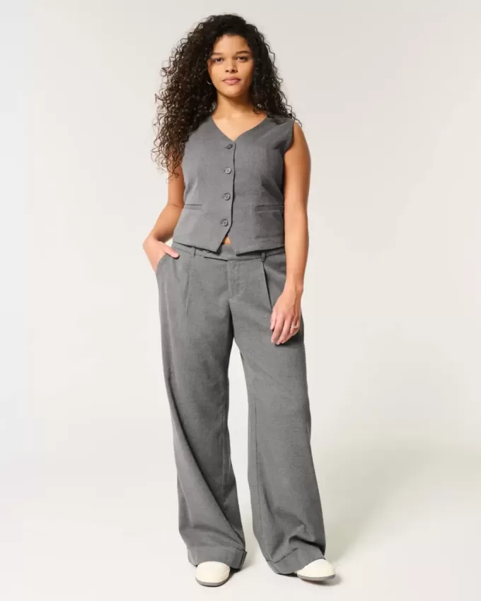 Hollister – Livvy – Hose mit niedriger Leibhöhe und weitem Bein Hollister – Livvy – Hose mit niedriger Leibhöhe und weitem Bein