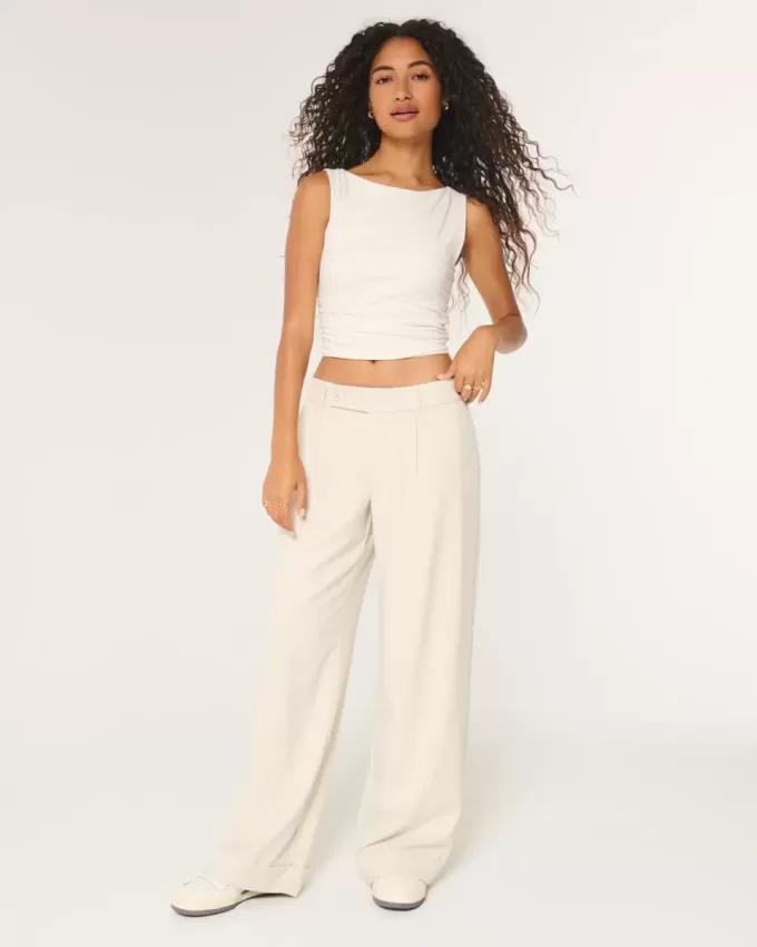 Hollister – Livvy – Hose mit niedriger Leibhöhe und weitem Bein Hollister – Livvy – Hose mit niedriger Leibhöhe und weitem Bein