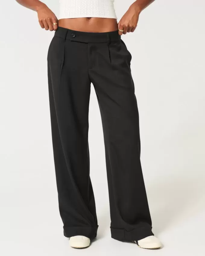 Hollister – Livvy – Hose mit niedriger Leibhöhe und weitem Bein Hollister – Livvy – Hose mit niedriger Leibhöhe und weitem Bein