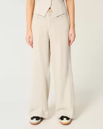 Hollister – Livvy – Hose mit niedriger Leibhöhe und weitem Bein