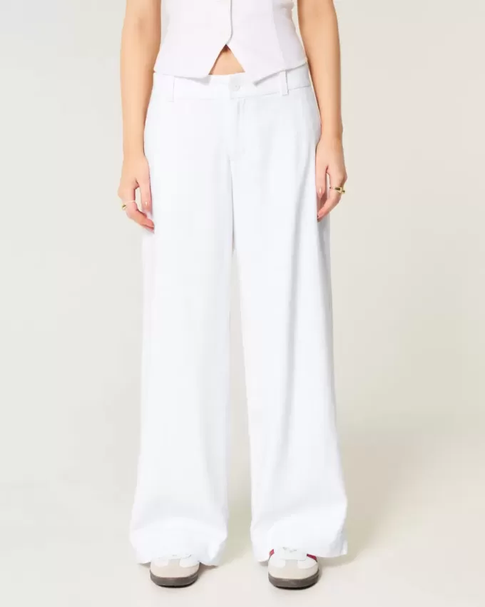 Hollister – Livvy – Hose mit niedriger Leibhöhe und weitem Bein Hollister – Livvy – Hose mit niedriger Leibhöhe und weitem Bein