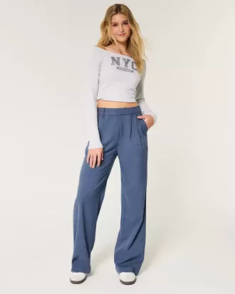Hollister – Livvy – Hose mit ultrahohem Bund und weitem Bein Hollister – Livvy – Hose mit ultrahohem Bund und weitem Bein