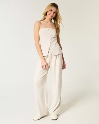 Hollister – Livvy – Hose mit ultrahohem Bund und weitem Bein Hollister – Livvy – Hose mit ultrahohem Bund und weitem Bein