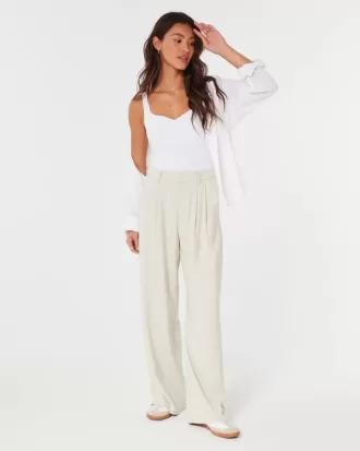 Hollister – Livvy – Hose mit ultrahohem Bund und weitem Bein Hollister – Livvy – Hose mit ultrahohem Bund und weitem Bein