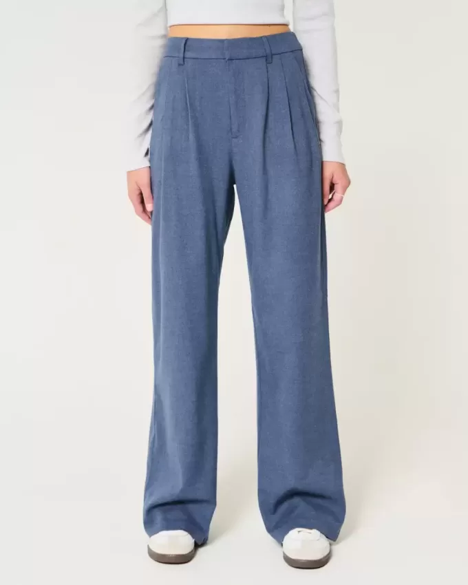Hollister – Livvy – Hose mit ultrahohem Bund und weitem Bein Hollister – Livvy – Hose mit ultrahohem Bund und weitem Bein