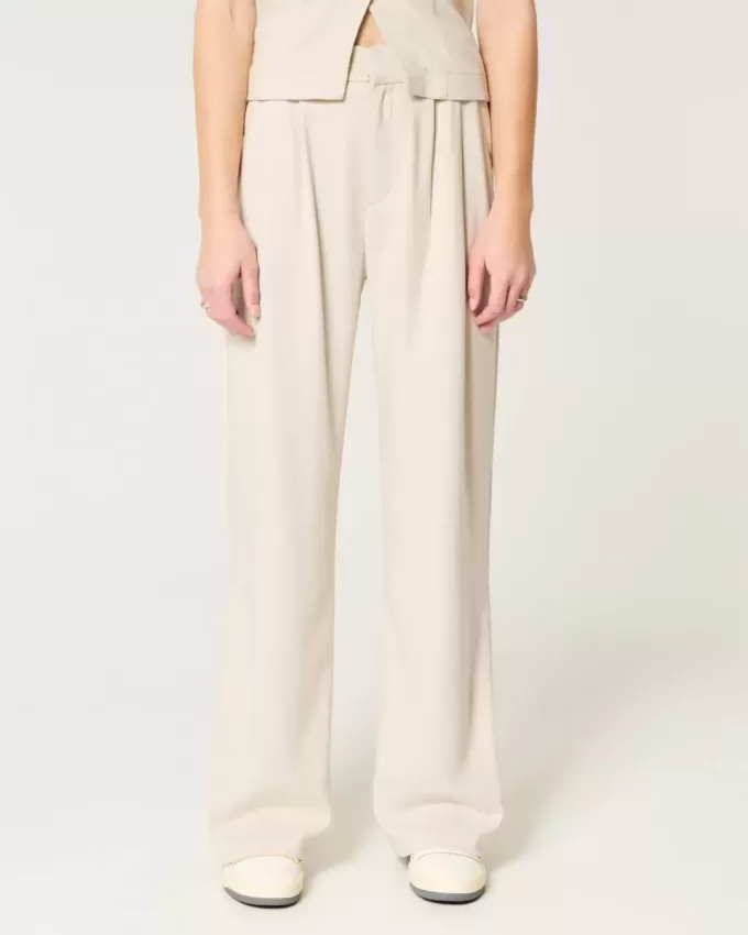 Hollister – Livvy – Hose mit ultrahohem Bund und weitem Bein Hollister – Livvy – Hose mit ultrahohem Bund und weitem Bein