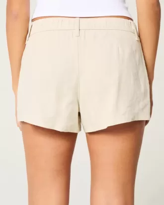 Hollister – Livvy – Shorts aus Leinenmischung mit niedriger Taille, 7,6 cm Hollister – Livvy – Shorts aus Leinenmischung mit niedriger Taille, 7,6 cm