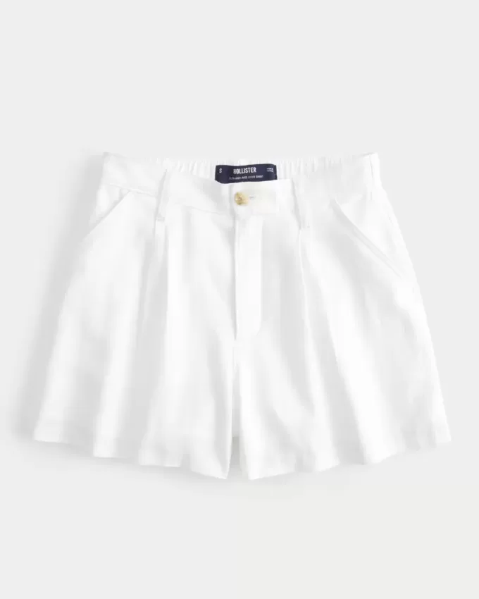 Hollister – Livvy – Shorts aus Leinenmischung mit ultrahohem Bund Hollister – Livvy – Shorts aus Leinenmischung mit ultrahohem Bund