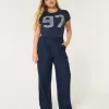 Hollister – Livvy – Ultrahoch geschnittene Hose aus Leinenmischung mit weitem Bein Hollister – Livvy – Ultrahoch geschnittene Hose aus Leinenmischung mit weitem Bein