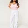 Hollister – Livvy – Ultrahoch geschnittene Hose aus Leinenmischung mit weitem Bein Hollister – Livvy – Ultrahoch geschnittene Hose aus Leinenmischung mit weitem Bein