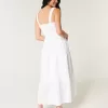 Hollister – Sofia – Maxikleid mit seitlich gesmokten Ösen